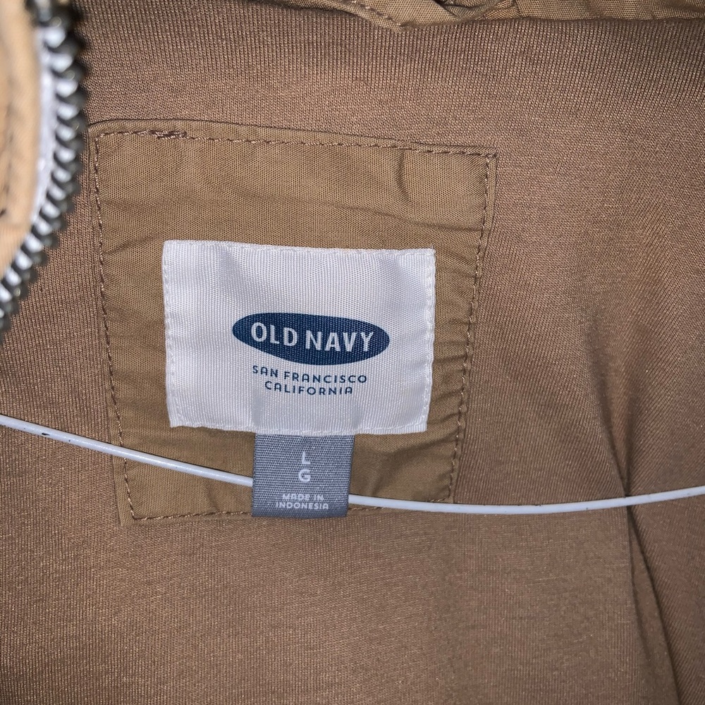 Old Navy Tan Brown Hooded Utility Jacket - image 2